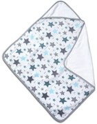 Prosop bebe 80x80 cm cu doua fete muselina si frotir Kidizi All Mint Stars