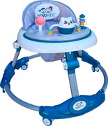 Premergator reglabil in 6 trepte de inaltime NOVOKIDS™ Little Kitty, Cu melodii, Pliabil, Max 20 kg, Roti silentioase, Model Pisicuta, Verde Turquoise