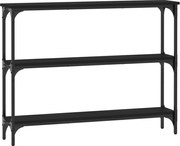 vidaXL Măsuță consolă, negru, 100x22,5x75 cm, lemn compozit