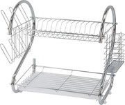 Scurgător Vase Inox W1050, 2 Niveluri, Tavă Retractabilă Crom