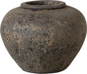 Vas decorativ din teracotta cu finisaj antichizat , H26cm , "Patina"