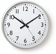 Ceas de perete alb argintiu 38 cm Nedis
