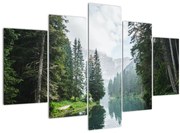 Tablou lacului în pădure (150x105 cm)