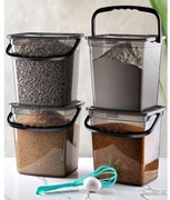 Set 4 cutii depozitare , UnicUtil, Spacious Lightweight, Gri