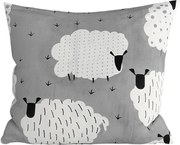 Husa de perna din bumbac SHEEP POLY 45x45 cm, gri