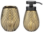 Set de accesorii de baie auriu din ceramică Idro – Wenko