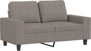 vidaXL Canapea cu 2 locuri, gri taupe, 120 cm, material textil