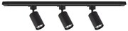 Spot pe șină TIGER, 3x GU10, 10W, 230V, negru