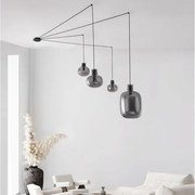 Lustra cu 4 pendule design modern CINZIA fumuriu