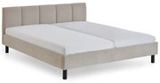 Pat matrimonial bej tapițat fără somieră 180x200 cm Joker – Meise Möbel