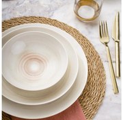 Set veselă 24 piese bej/porțelan