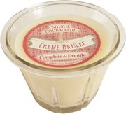Lumânare parfumată în pahar de sticlă, D12xH8 cm, Crème Brûlée – Bougie Gourmande