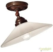 Plafoniera rustica fabricata manual, diam.25cm, Tabia 212.02.OV