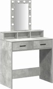 vidaXL Masă de Machiaj cu sertar Gri 79 x 41 x 140 cm Lemn compozit