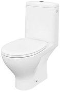 Set vas WC pe pardoseala Cersanit Moduo 650 rezervor 3/5 l si capac slim softclose alb