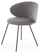 Scaun K587 velvet gri H77 cm