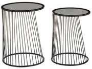 Măsuțe auxiliare 2 buc. rotunde cu blat din sticlă ø 41 cm Trento – Premier Housewares