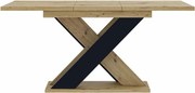 Masă lemn masiv Dining extensibilă Arbor Essence 120/160x90 cm Negru