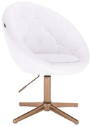 HC8516CROSS Scaun Alb cu Bază Aurie