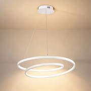 Brilagi-LED Lustru dimabil pe cablu TWISTER LED/48W/230V Ø 50 cm alb + telecomandă