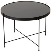 Masa metalica cu blat din sticla, SHERIN, 40 cm