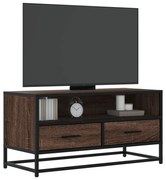 vidaXL Dulap TV, stejar maro, 80x34,5x40 cm, lemn prelucrat și metal