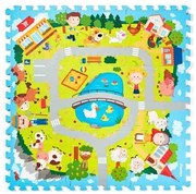 Puzzle spumă Plastica Sat, 9 piese, 90 x 90 cm