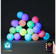 Lanț LED RGB decorativ 20xLED/8 funcții 13m IP65 Wi-Fi Tuya Nedis WIFILP03C20