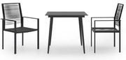 vidaXL Set mobilier de grădină, 3 piese