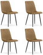 Set 4 Scaune Bucatarie/Dining Clay Catifea Maro