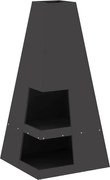 vidaXL Cuptor de foc Negru 50 x 50 x 100 cm Oțel