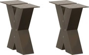 vidaXL Picioare pentru măsuță de cafea în formă de X, 2 buc., oțel natural, 30x(30-31) cm