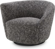 Fotoliu pivotant design elegant LUX Colin left, cambon negru 115434 HZ