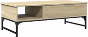 vidaXL Măsuță cafea stejar sonoma 100x50x35 cm lemn prelucrat și metal