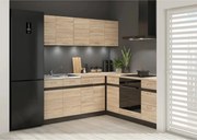 Set bucatarie JUNONA LINE, stejar sonoma/wenge, PAL, 200x200 cm, stang