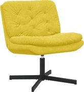 vidaXL Scaun Relaxant Rotativ Galben 63 x 75 x 76 cm Catifea