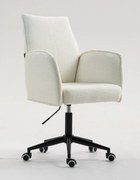 HR280K Scaun Crem Boucle cu Bază Neagră