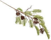 Ramură de iarnă cu chiciură și conuri, 71 cm