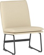 vidaXL Scaun de relaxare, crem, 52x75x76 cm, material textil