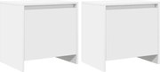vidaXL Noptiere, 2 buc., alb, 45x34x44,5 cm, PAL