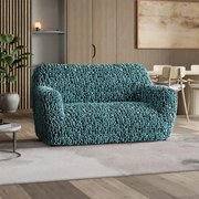 Huse bielastice VELVET petrol fotoliu dublu (l. 120 - 160 cm)