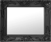 vidaXL Oglindă de perete în stil baroc, negru, 50 x 40 cm
