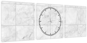 Tablou - Plăci de marmură (cu ceas) (90x30 cm)