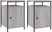vidaXL Noptiere, 2 buc., gri sonoma, 40x42x60 cm, lemn prelucrat