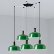 Lustra cu 5 pendule metal TATAWIN M verde