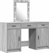 vidaXL Masă de Machiaj cu sertar Gri 50 x 41 x 135 cm Lemn compozit