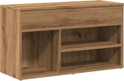 vidaXL Banchetă pantofar stejar artizanal 80x30x45 cm, lemn prelucrat