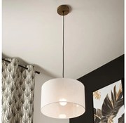 Lustră pe cablu Brilagi ANTHONY 1xE27/60W/230V stejar nuc/alb