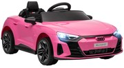 HOMCOM Mașină Electrică pentru Copii de 5 Ani cu Licență Audi cu Telecomandă Roz | Aosom Romania