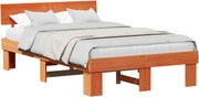 vidaXL Cadru de pat Maroniu cerat 120 x 200 cm Lemn de pin masiv